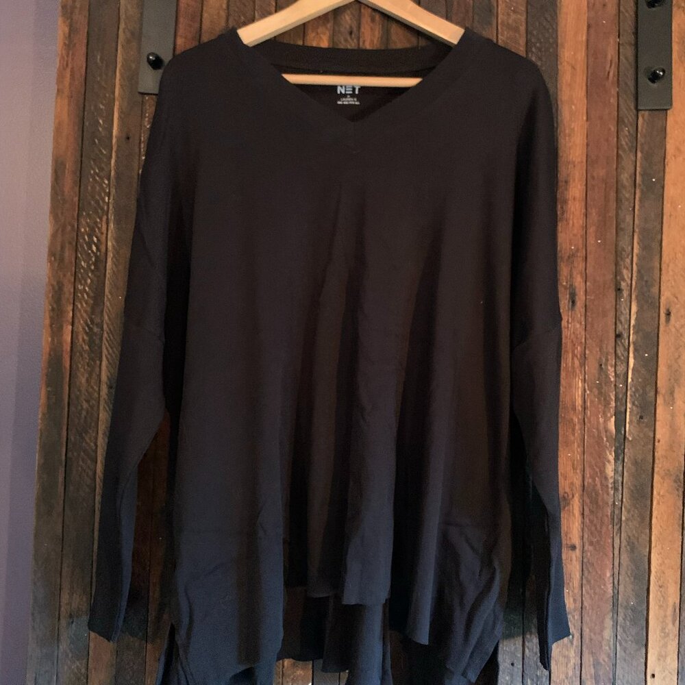 oversized black long sleeve tee
